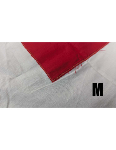 Bandera cruz roja médica antigua reversible bordada
