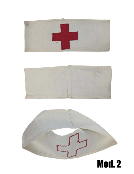 Brazaletes médicos antiguos Cruz Roja