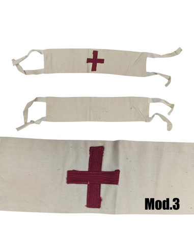 Brazaletes médicos antiguos Cruz Roja