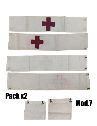 Brazaletes médicos antiguos Cruz Roja