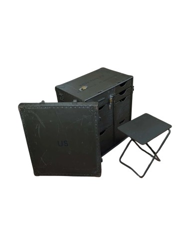 Escritorio de campaña antiguo del ejercito de los EEUU