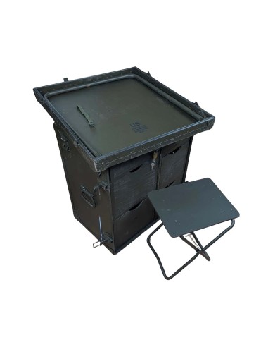 Escritorio de campaña antiguo del ejercito de los EEUU