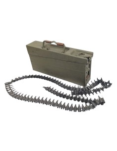 Caja de munición MG 42-56 año 1970 + cinta de balas