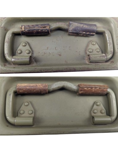 Caja de munición MG 42-56 año 1970 + cinta de balas