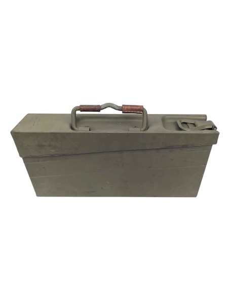 Caja de munición MG 42-56 año 1970 + cinta de balas