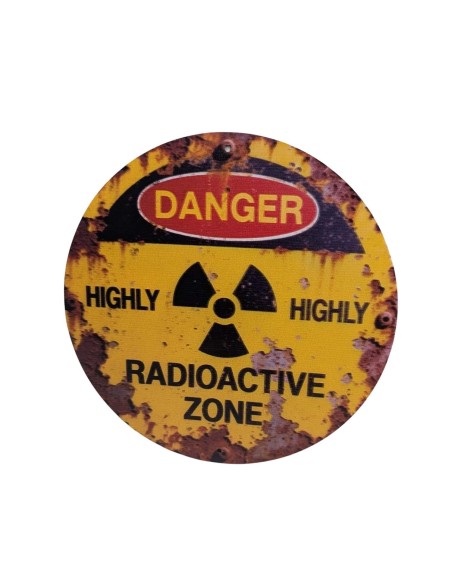 Cartel metálico radiación