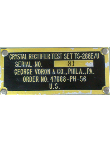 Crystal rectifier test TS-268E/U