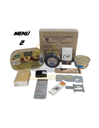 Pack 12h raciones de combate RCER ejercito Francés MRE