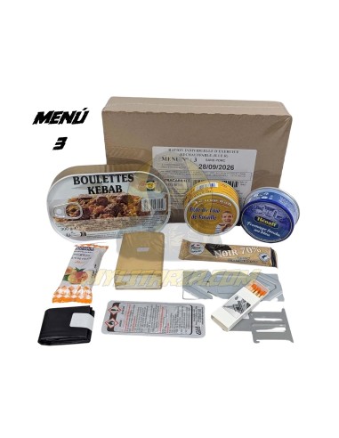 Pack 12h raciones de combate RCER ejercito Francés MRE
