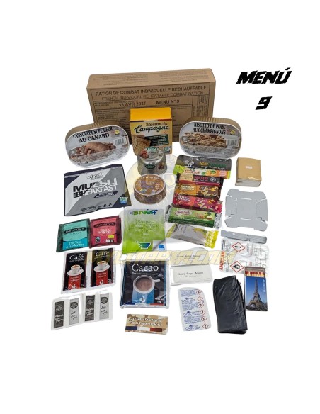 Pack 24h raciones de combate RCIR Fuerzas Armadas francesas MRE