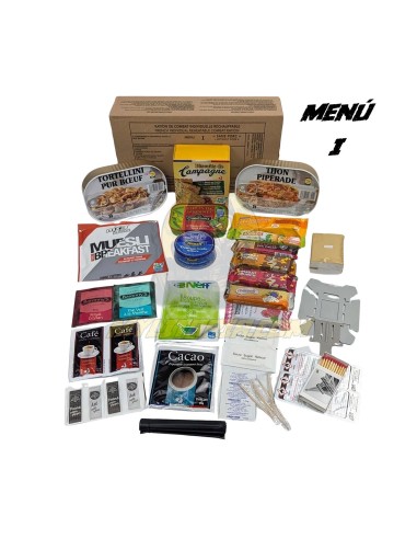 Pack 24h raciones de combate RCIR Fuerzas Armadas francesas MRE