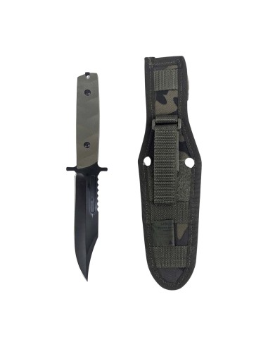 Cuchillo de combate del ejercito Checo con funda camo