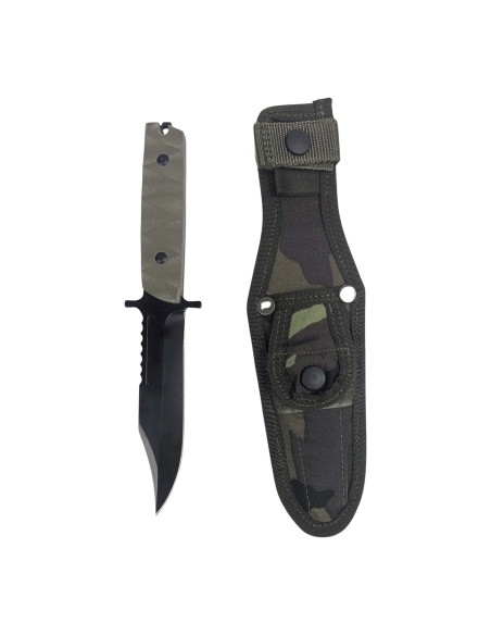 Cuchillo de combate del ejercito Checo con funda camo