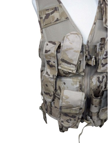 Chaleco táctico árido pixelado militar