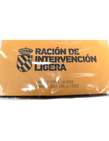 Ración de intervención ligera UME MRE España