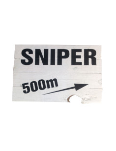 Cartel madera SNIPER 500M