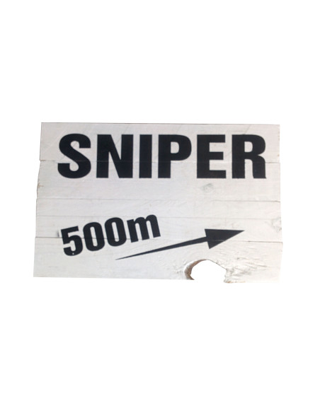Cartel madera SNIPER 500M