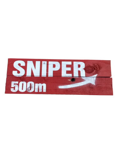 Cartel madera SNIPER 500M