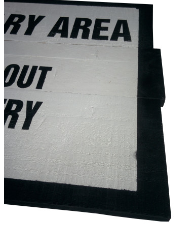 Cartel madera MILITARY AREA KEEP OUT