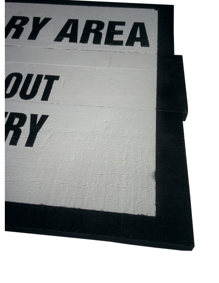 Cartel madera MILITARY AREA KEEP OUT