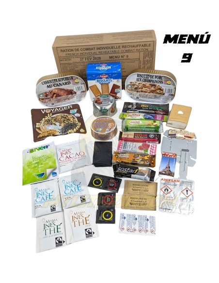 Pack 24h raciones de combate RCIR Fuerzas Armadas francesas MRE