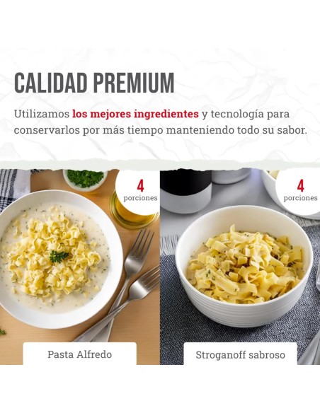 Bolsa 72h raciones de emergencia variadas (desayunos, comidas y cenas) liofilizadas ReadyWise MRE