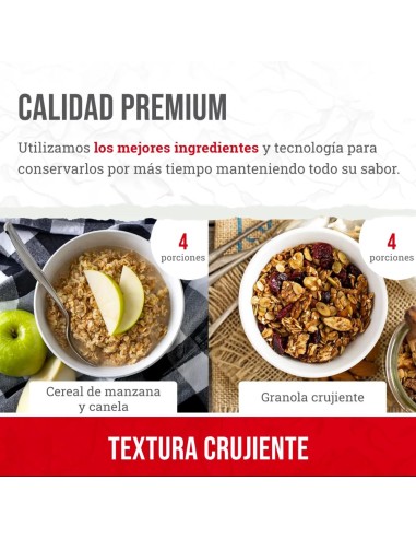 Bolsa 72h raciones de emergencia variadas (desayunos, comidas y cenas) liofilizadas ReadyWise MRE