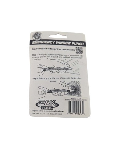 Perforador de vidrios táctico ZAK Tool USA