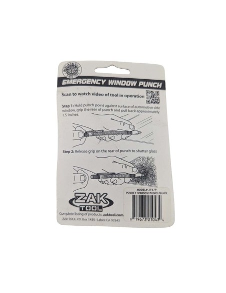 Perforador de vidrios táctico ZAK Tool USA