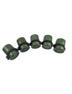 Cinta de 5 vainas de granadas de 40mm (Inertes y Seguras)