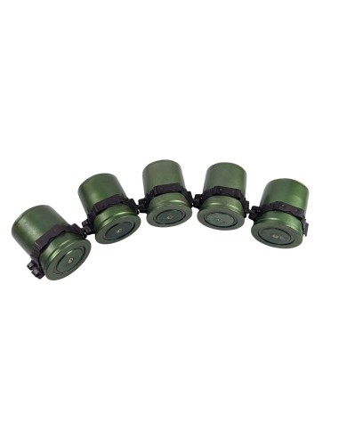 Cinta de 5 vainas de granadas de 40mm (Inertes y Seguras)