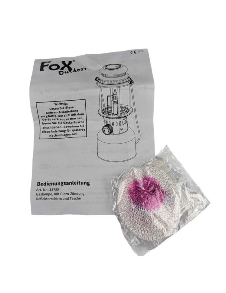 Lámpara de gas para camping FOX Outdoor reacondicionadas