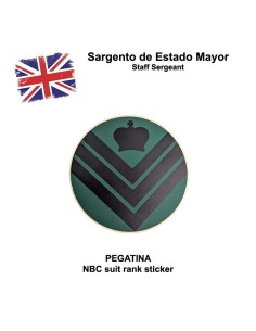 Pegatina de rango militar para trajes de protección NBC UK
