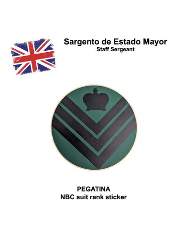 Pegatina de rango militar para trajes de protección NBC UK