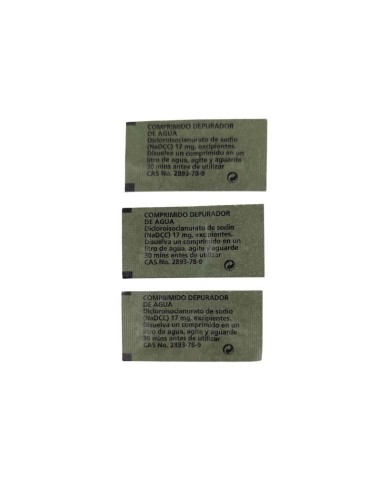 Pastillas potabilizadoras agua militares