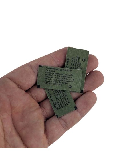 Pastillas potabilizadoras agua militares