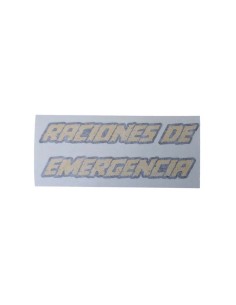Pegatina vinilo RACIONES DE EMERGENCIA