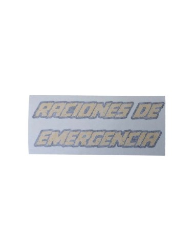 Pegatina vinilo RACIONES DE EMERGENCIA