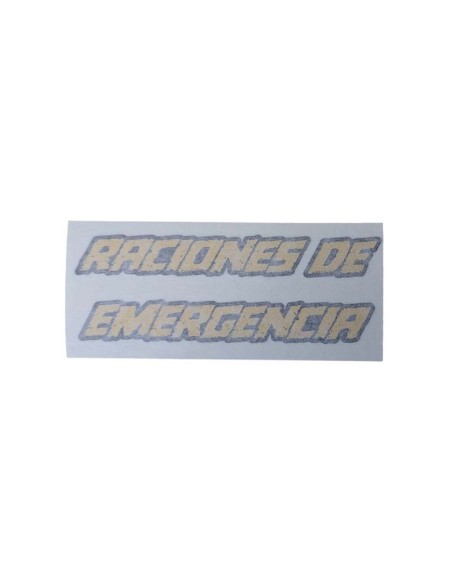 Pegatina vinilo RACIONES DE EMERGENCIA