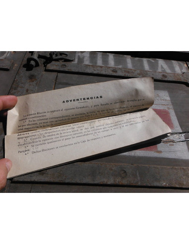 Libreto de filiación ametralladora ALFA