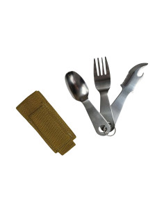 Juego de cubiertos de campaña + funda 2