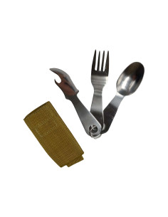 Juego de cubiertos de campaña + funda