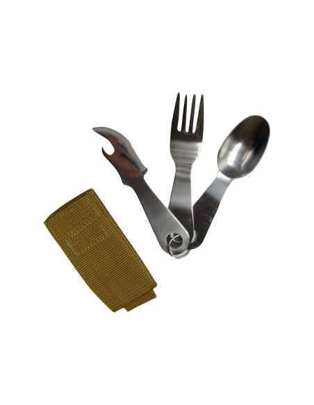 Juego de cubiertos de campaña + funda