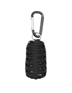 Llavero set de supervivencia Paracord Negro