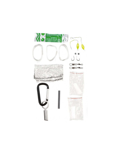 Llavero set de supervivencia Paracord Verde