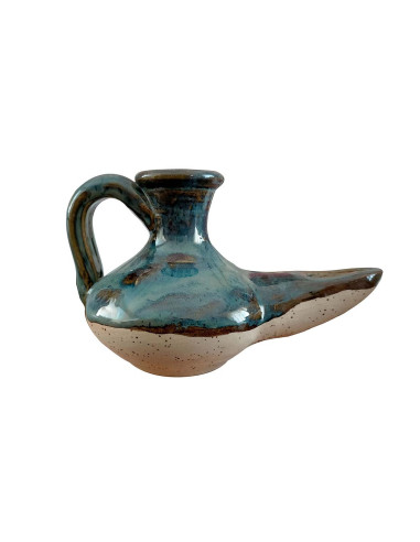 Lámpara de aceite artesanal esmaltada Mylitaria