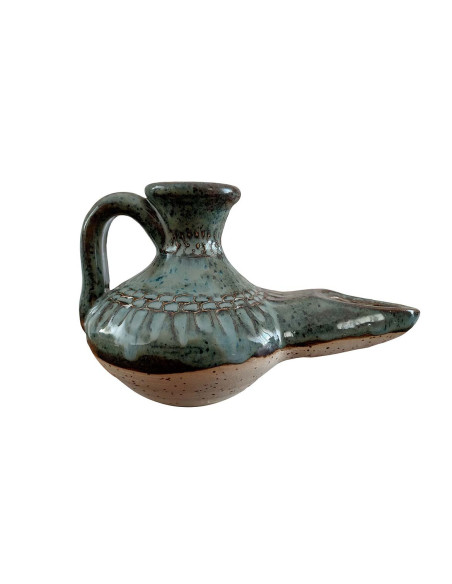 Lámpara de aceite artesanal esmaltada Mylitaria